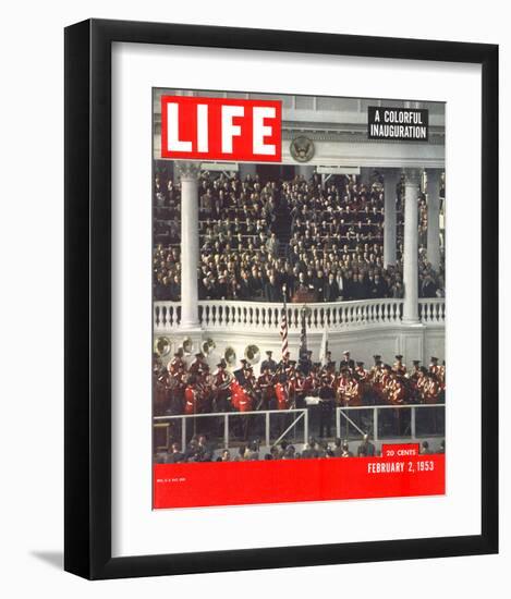 LIFE Eisenhower Inauguration-null-Framed Art Print