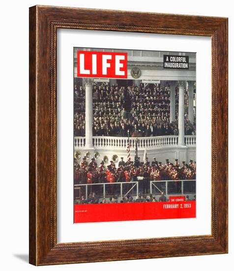 LIFE Eisenhower Inauguration-null-Framed Art Print