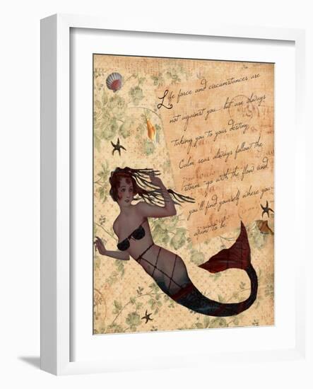 Life Force Inspirational Mermaid-sylvia pimental-Framed Art Print