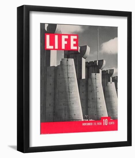 LIFE Fort Peck Dam 1936-null-Framed Art Print