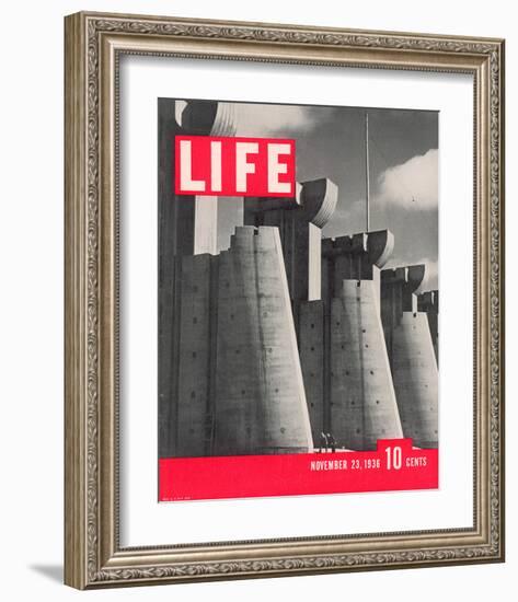 LIFE Fort Peck Dam 1936-null-Framed Art Print