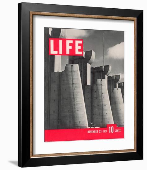 LIFE Fort Peck Dam 1936-null-Framed Art Print