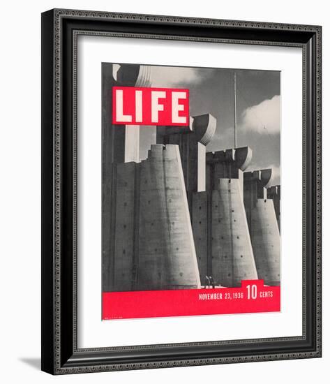 LIFE Fort Peck Dam 1936-null-Framed Art Print