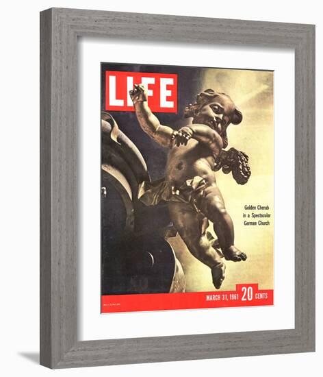 LIFE German Rococo Putto 1961-null-Framed Art Print