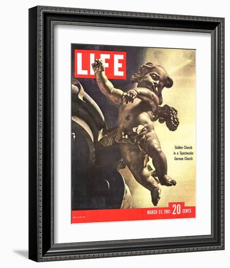 LIFE German Rococo Putto 1961-null-Framed Art Print