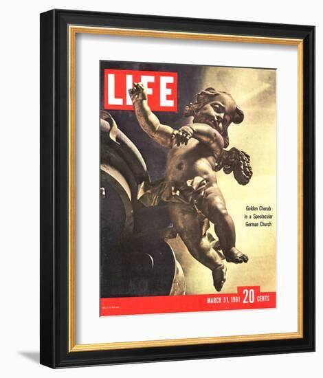 LIFE German Rococo Putto 1961-null-Framed Art Print