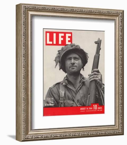 LIFE GI in Normandy 1944-null-Framed Premium Giclee Print