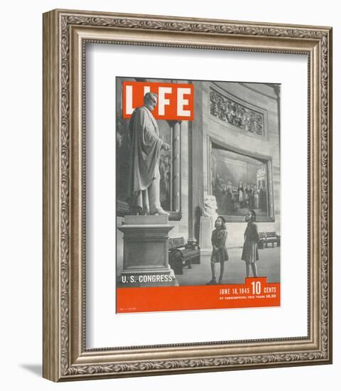 LIFE Girls scouts in Washington-null-Framed Premium Giclee Print