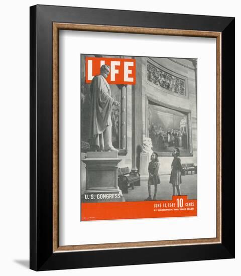 LIFE Girls scouts in Washington-null-Framed Premium Giclee Print