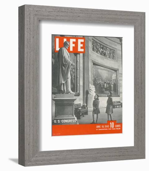 LIFE Girls scouts in Washington-null-Framed Premium Giclee Print