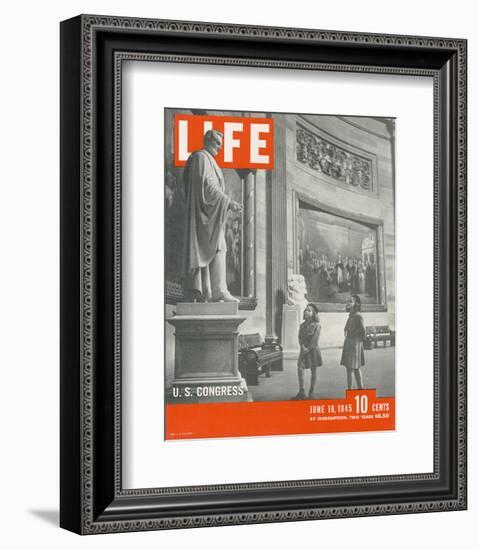 LIFE Girls scouts in Washington-null-Framed Premium Giclee Print