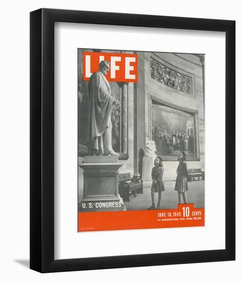 LIFE Girls scouts in Washington-null-Framed Premium Giclee Print