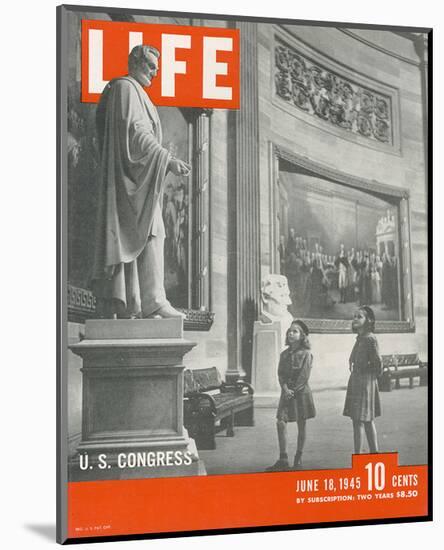 LIFE Girls scouts in Washington-null-Mounted Art Print