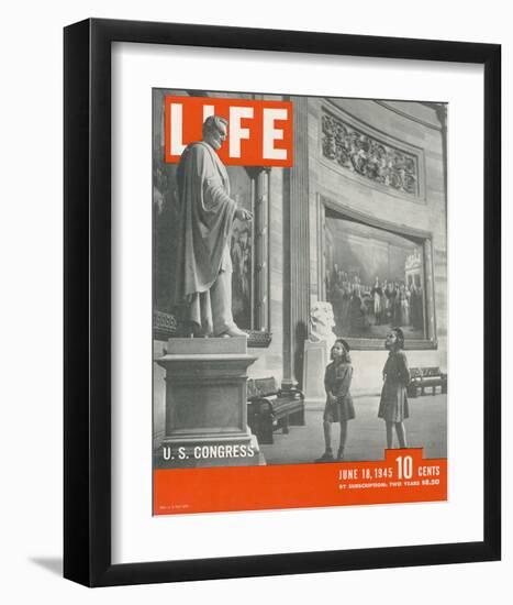 LIFE Girls scouts in Washington-null-Framed Art Print