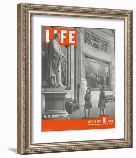 LIFE Girls scouts in Washington-null-Framed Art Print