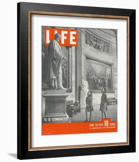 LIFE Girls scouts in Washington-null-Framed Art Print