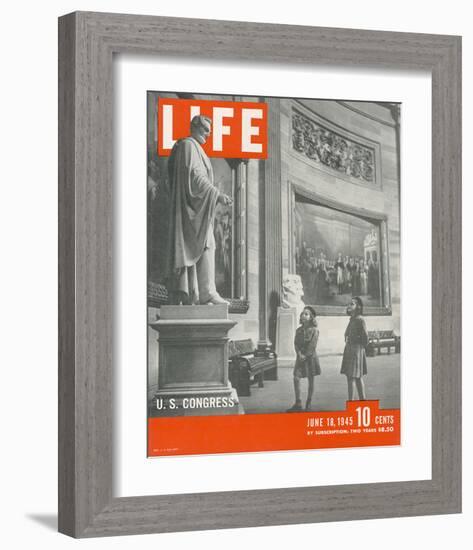 LIFE Girls scouts in Washington-null-Framed Art Print