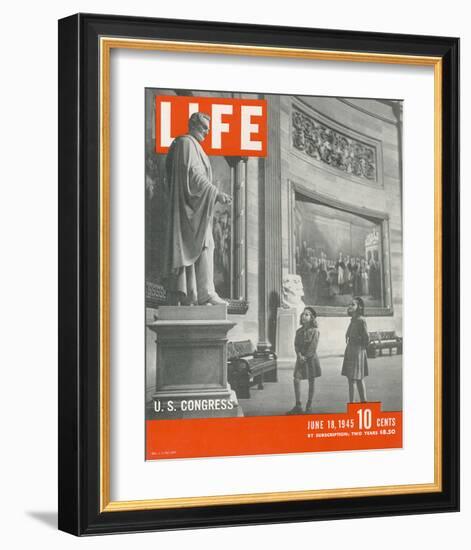 LIFE Girls scouts in Washington-null-Framed Art Print