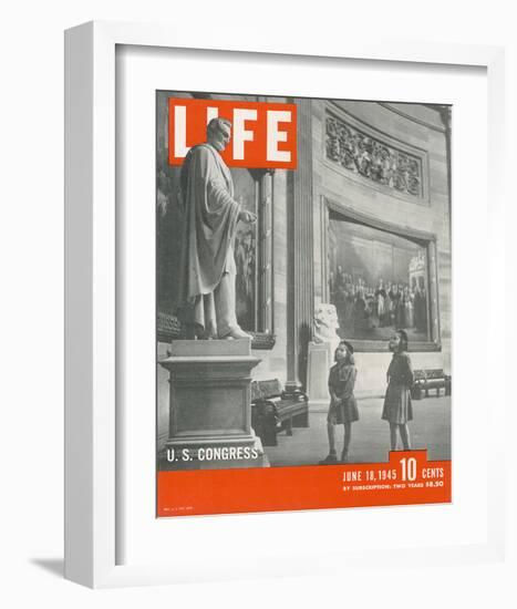 LIFE Girls scouts in Washington-null-Framed Art Print