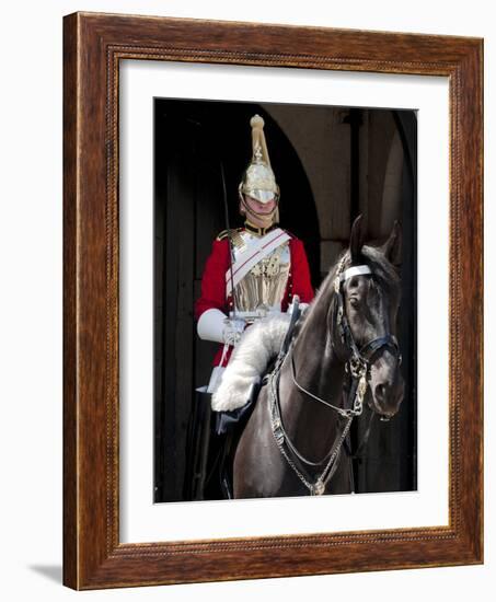 Life Guard One of the Household Cavalry Regiments on Sentry Duty, London, England, United Kingdom-Walter Rawlings-Framed Photographic Print