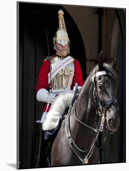 Life Guard One of the Household Cavalry Regiments on Sentry Duty, London, England, United Kingdom-Walter Rawlings-Mounted Photographic Print