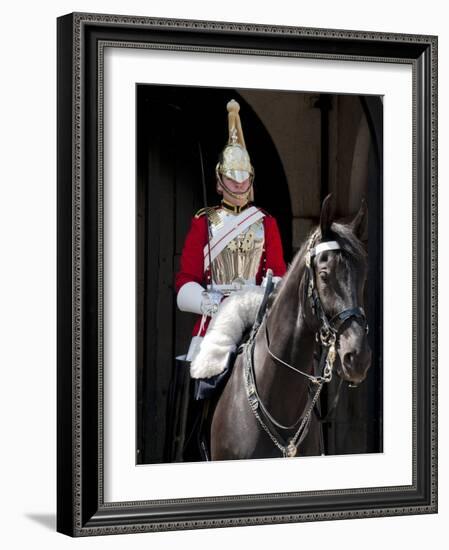 Life Guard One of the Household Cavalry Regiments on Sentry Duty, London, England, United Kingdom-Walter Rawlings-Framed Photographic Print