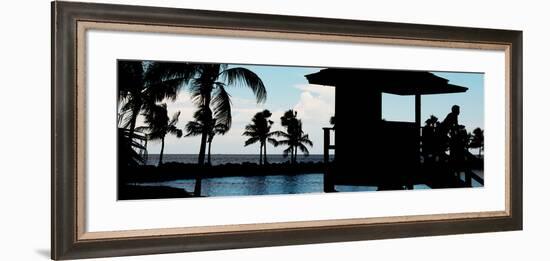 Life Guard Station at Sunset - Miami - Florida-Philippe Hugonnard-Framed Photographic Print