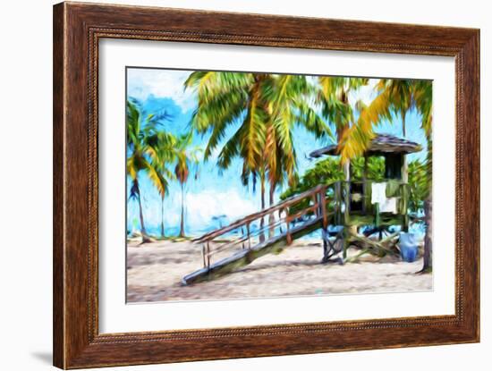 Life Guard Station III - In the Style of Oil Painting-Philippe Hugonnard-Framed Giclee Print