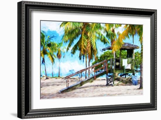 Life Guard Station III - In the Style of Oil Painting-Philippe Hugonnard-Framed Giclee Print