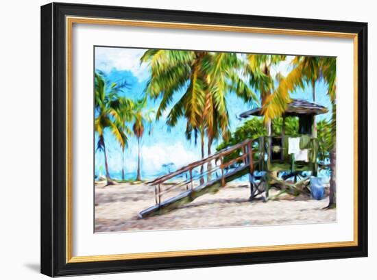 Life Guard Station III - In the Style of Oil Painting-Philippe Hugonnard-Framed Giclee Print