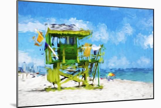 Life Guard Station - In the Style of Oil Painting-Philippe Hugonnard-Mounted Giclee Print