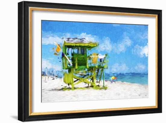 Life Guard Station - In the Style of Oil Painting-Philippe Hugonnard-Framed Giclee Print