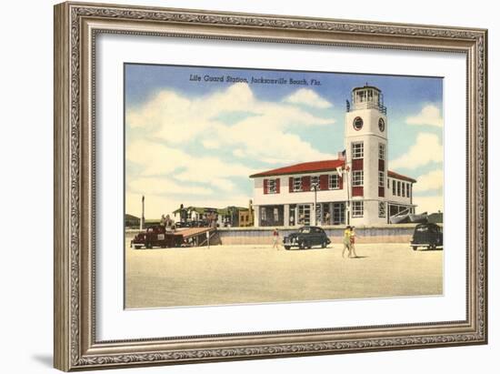 Life Guard Station, Jacksonville, Florida-null-Framed Art Print