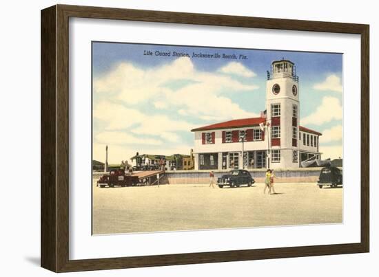 Life Guard Station, Jacksonville, Florida-null-Framed Art Print