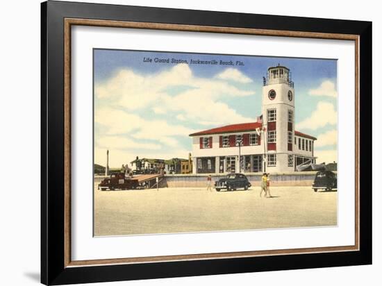 Life Guard Station, Jacksonville, Florida-null-Framed Art Print