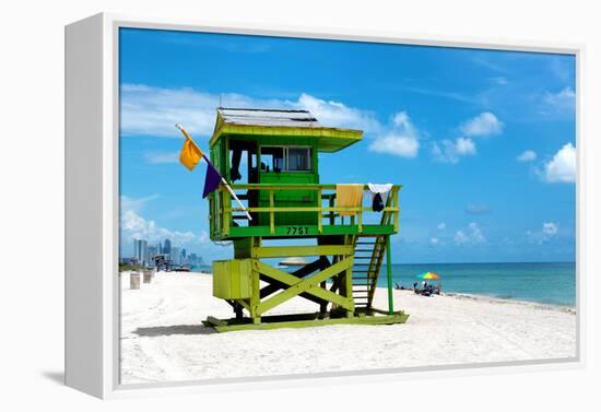 Life Guard Station - South Beach - Miami - Florida - United States-Philippe Hugonnard-Framed Premier Image Canvas