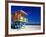 Life Guard Station, South Beach, Miami, Florida, USA-Terry Eggers-Framed Photographic Print