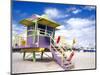 Life Guard Station, South Beach, Miami, Florida, USA-Terry Eggers-Mounted Photographic Print