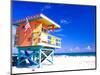 Life Guard Station, South Beach, Miami, Florida, USA-Terry Eggers-Mounted Photographic Print