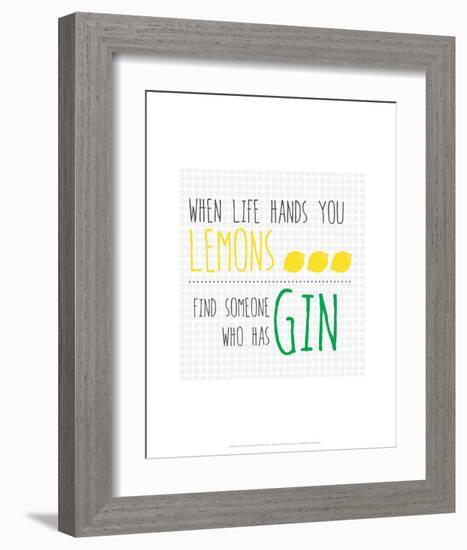 Life Hands You Lemons - Wink Designs Contemporary Print-Michelle Lancaster-Framed Art Print