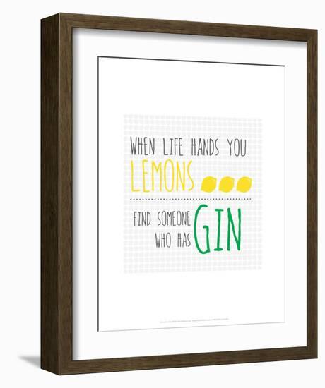 Life Hands You Lemons - Wink Designs Contemporary Print-Michelle Lancaster-Framed Art Print