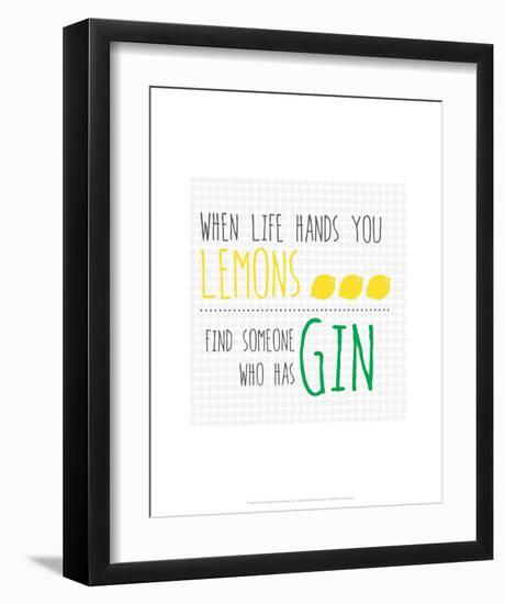 Life Hands You Lemons - Wink Designs Contemporary Print-Michelle Lancaster-Framed Art Print