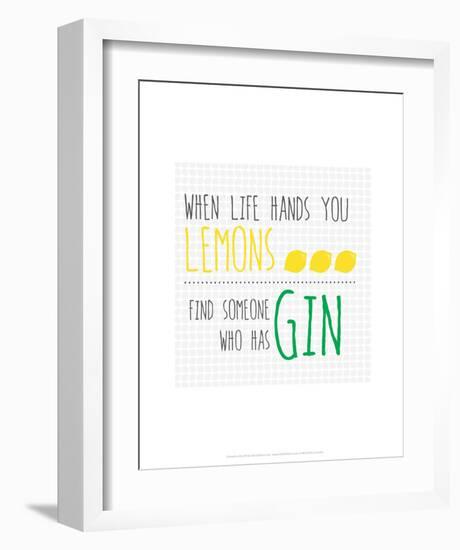 Life Hands You Lemons - Wink Designs Contemporary Print-Michelle Lancaster-Framed Art Print