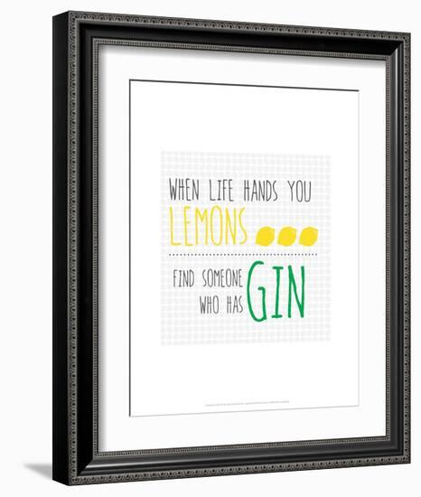 Life Hands You Lemons - Wink Designs Contemporary Print-Michelle Lancaster-Framed Art Print