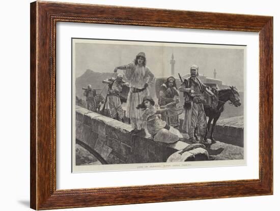 Life in Albania, Gipsy Girls Fishing-Richard Caton Woodville II-Framed Giclee Print