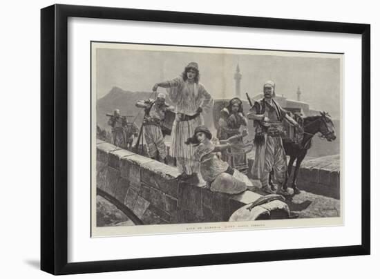 Life in Albania, Gipsy Girls Fishing-Richard Caton Woodville II-Framed Giclee Print