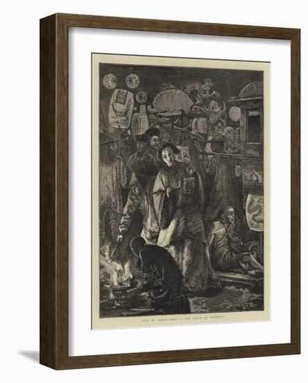 Life in China, Part I, the Feast of Lanterns-Edward Frederick Brewtnall-Framed Giclee Print