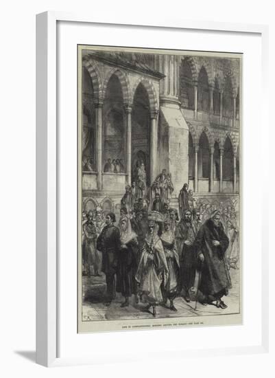 Life in Constantinople, Moslems Leaving the Mosque-null-Framed Giclee Print