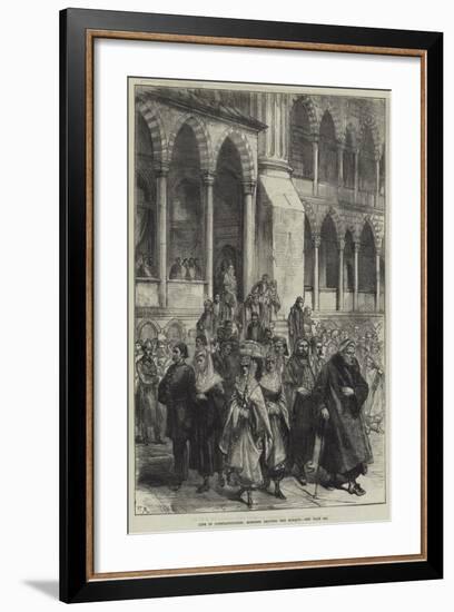 Life in Constantinople, Moslems Leaving the Mosque-null-Framed Giclee Print