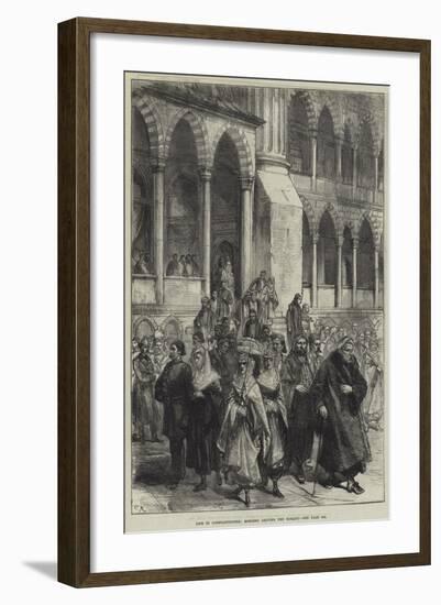 Life in Constantinople, Moslems Leaving the Mosque-null-Framed Giclee Print